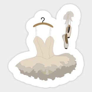 Ballerina dress and shoes Sticker